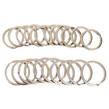 Maxbell Pack of 22 Keyring Flat Split Key Rings Nickel Plated Hoop Loop Ring Findings 32mm/28mm