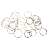 Maxbell Pack of 22 Keyring Flat Split Key Rings Nickel Plated Hoop Loop Ring Findings 32mm/28mm