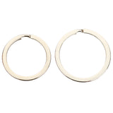 Maxbell Pack of 22 Keyring Flat Split Key Rings Nickel Plated Hoop Loop Ring Findings 32mm/28mm
