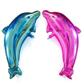 Maxbell Set of 2pcs Lovely Dolphin Helium Foil Balloons Birthday Party Home Decor Blue Rose red