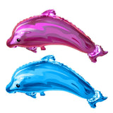 Maxbell Set of 2pcs Lovely Dolphin Helium Foil Balloons Birthday Party Home Decor Blue Rose red