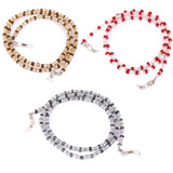 Maxbell 3 Colors/Set Reading Eyeglass Chain Sunglasses Lanyard Beaded Necklaces for Women Girls New