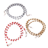 Maxbell 3 Colors/Set Reading Eyeglass Chain Sunglasses Lanyard Beaded Necklaces for Women Girls New