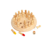 Maxbell Classic Wooden Color Memory Chess Puzzle Intelligence Game Kids Toy Gift