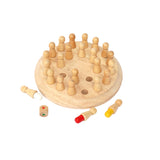 Maxbell Classic Wooden Color Memory Chess Puzzle Intelligence Game Kids Toy Gift