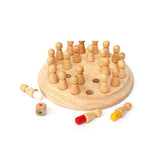 Maxbell Classic Wooden Color Memory Chess Puzzle Intelligence Game Kids Toy Gift