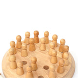 Maxbell Classic Wooden Color Memory Chess Puzzle Intelligence Game Kids Toy Gift