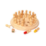 Maxbell Classic Wooden Color Memory Chess Puzzle Intelligence Game Kids Toy Gift