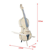 Maxbell 3D Wooden Puzzles Moving Model Kit DIY Cello Puzzles Educational Wooden Toys