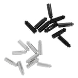 Maxbell 18 Pieces Anodised Aluminum Dart Flight Savers / Protectors - Silver & Black