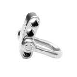 Maxbell 2 Pack U Flat Adjustable Shackle Buckle Clasp For Survival Paracord Bracelet, Black & Silver