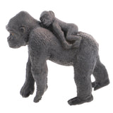 Maxbell Realistic Female Gorilla With Baby Wild Animal Figurine Model Kids Toy Gift