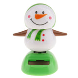 Maxbell Plastic Solar Powered Dancing Flip Flap Car Home Desk Dancer Bobble Toy Ornament Snowman Random Color