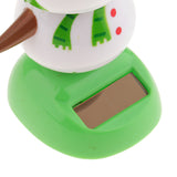 Maxbell Plastic Solar Powered Dancing Flip Flap Car Home Desk Dancer Bobble Toy Ornament Snowman Random Color