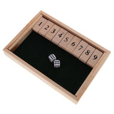 Maxbell Wooden Drinking Game Shut The Box Set W/ Dice & Number Puzzle Game Kids Gift