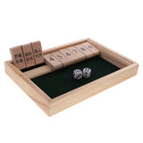 Maxbell Wooden Drinking Game Shut The Box Set W/ Dice & Number Puzzle Game Kids Gift