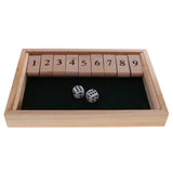 Maxbell Wooden Drinking Game Shut The Box Set W/ Dice & Number Puzzle Game Kids Gift