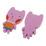 Maxbell 50pcs Cute Cartoon Cat Toys Wooden Pieces Baby Puzzle Early Educational Toy