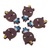 Maxbell 50pcs Cute Wooden Bear Shape Lovely Baby Wood Puzzle Early Educational Toy