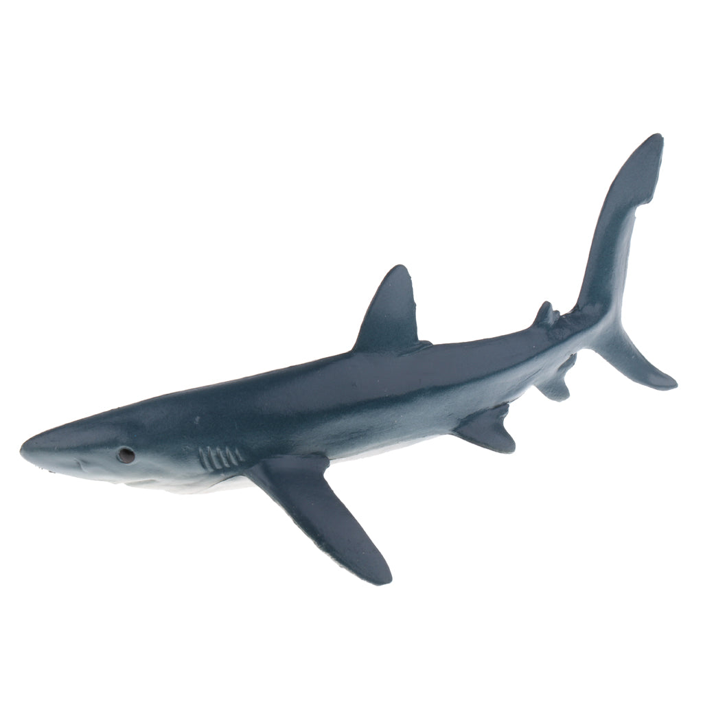 Maxbell Realistic Plastic Animal Model Figure Blue Shark Model Figurine Kids Toy Both Indoor/Outdoor Play Home Office Decoration Birthday Gift
