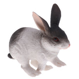 Maxbell Realistic Plastic Animal Model Figure Rabbit Model Figurine Kids Toy Both Indoor/Outdoor Play Home Office Decoration Birthday Gift