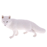 Maxbell Lifelike Simulation Widlife White Fox Animals Model Figurine Kids Action Figure Science Nature Toys Home Decoration