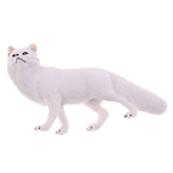 Maxbell Lifelike Simulation Widlife White Fox Animals Model Figurine Kids Action Figure Science Nature Toys Home Decoration