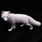 Maxbell Lifelike Simulation Widlife White Fox Animals Model Figurine Kids Action Figure Science Nature Toys Home Decoration