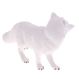 Maxbell Lifelike Simulation Widlife White Fox Animals Model Figurine Kids Action Figure Science Nature Toys Home Decoration