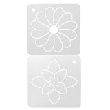 Maxbell 2 Piece Flower Stencil Plastic Quilting Template for Patchwork Sewing Quilting