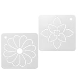 Maxbell 2 Piece Flower Stencil Plastic Quilting Template for Patchwork Sewing Quilting