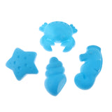 Maxbell Kids Beach Sand Toy 4pcs Sea Creatures Molds Set Sand Play Set for Todders