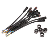 Maxbell 5Pairs Black Male/Female Waterproof IP65 3Pin 22AWG Wire LED Cable Connector