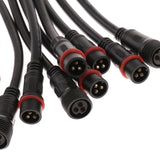 Maxbell 5Pairs Black Male/Female Waterproof IP65 3Pin 22AWG Wire LED Cable Connector