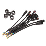 Maxbell 5Pairs Black Male/Female Waterproof IP65 3Pin 22AWG Wire LED Cable Connector