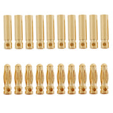 Maxbell 10 Pairs 3.0mm Gold-plated Banana Plug Connector DIY RC Battery ESC Motor