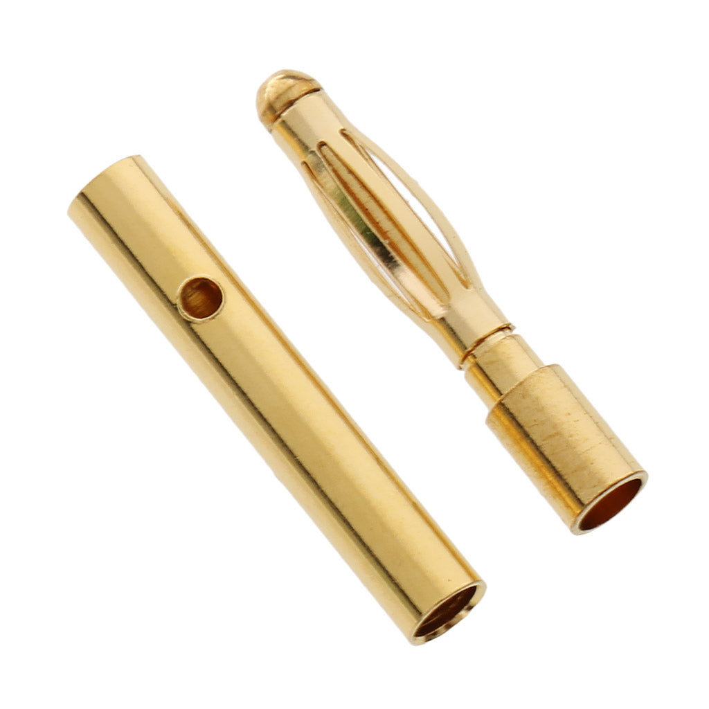 Maxbell 10 Pairs 2.0mm Gold-plated Banana Plug Connector DIY RC Battery ESC Motor