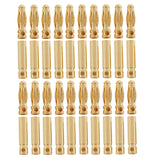 Maxbell 20 Pairs 3.0mm Gold-plated Banana Plug Connector DIY RC Battery ESC Motor