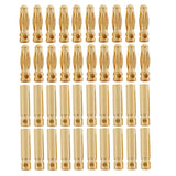 Maxbell 20 Pairs 3.0mm Gold-plated Banana Plug Connector DIY RC Battery ESC Motor