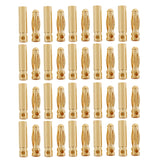 Maxbell 20 Pairs 3.0mm Gold-plated Banana Plug Connector DIY RC Battery ESC Motor