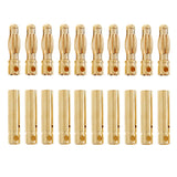 Maxbell 10 Pairs 4.0mm Gold-plated Banana Plug Connector DIY RC Battery ESC Motor