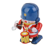 Maxbell Retro Wind Up Walking Drummer Solider Robot Tin Toy Clockwork Collectibles Kids Adults Xmas Gift