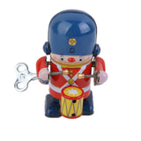 Maxbell Retro Wind Up Walking Drummer Solider Robot Tin Toy Clockwork Collectibles Kids Adults Xmas Gift