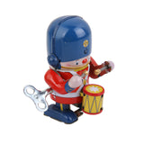 Maxbell Retro Wind Up Walking Drummer Solider Robot Tin Toy Clockwork Collectibles Kids Adults Xmas Gift