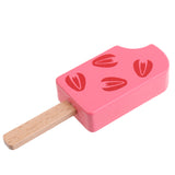 Maxbell Wooden Mini Strawberry Popsicle Pretend Play Food Toy for Kids Toddlers (1 piece)