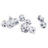 Maxbell 10pcs/Set TRPG Games Dungeons & Dragons D4-D30 Multi-Sided Dice White