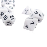 Maxbell 10pcs/Set TRPG Games Dungeons & Dragons D4-D30 Multi-Sided Dice White