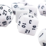 Maxbell 10pcs/Set TRPG Games Dungeons & Dragons D4-D30 Multi-Sided Dice White