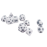 Maxbell 10pcs/Set TRPG Games Dungeons & Dragons D4-D30 Multi-Sided Dice White
