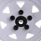 Maxbell 4pcs 1.9'' RC Crawler 1/10 Wheel Rim Hub for Axial SCX10 CC01 D90 RC4WD RCRUN White